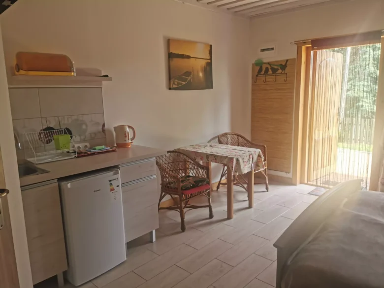 agro norwa pokoj dwuosobowy k3 aneks kuchenny widok na taras scaled